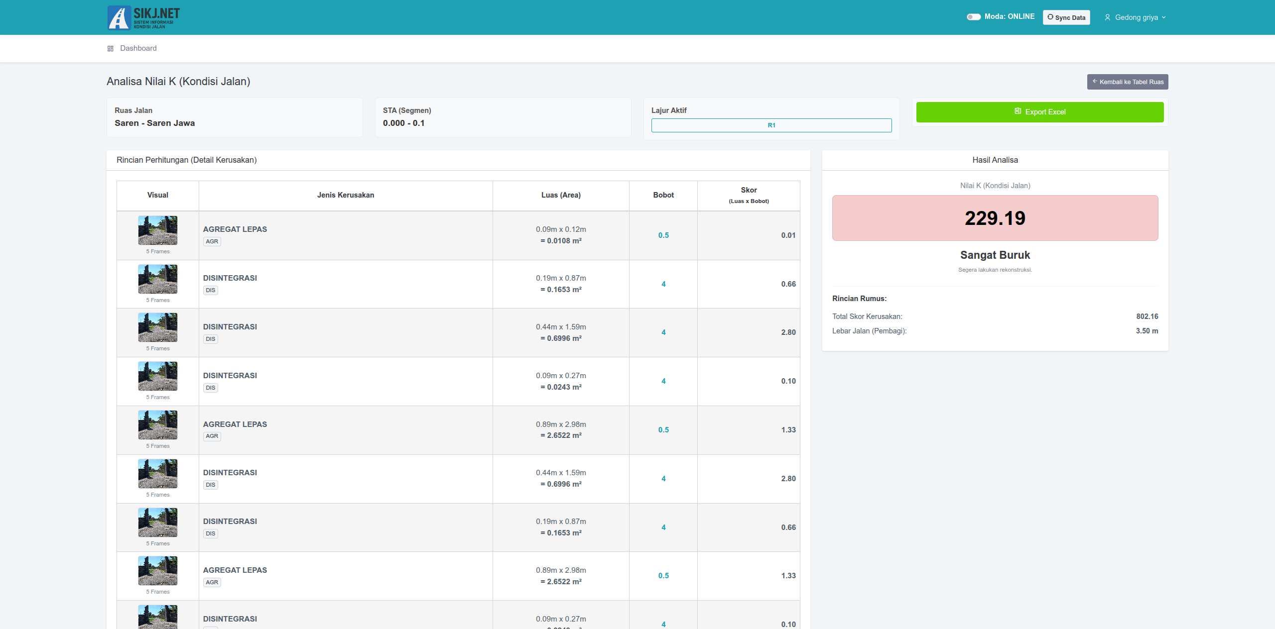 Fitur Online Reporting